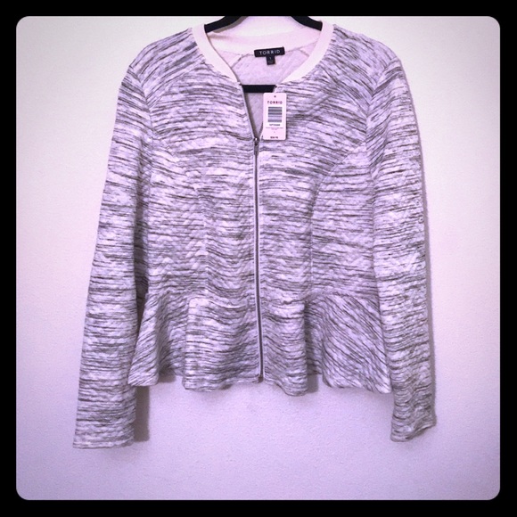 torrid Jackets & Blazers - Torrid peplum fleece jacket